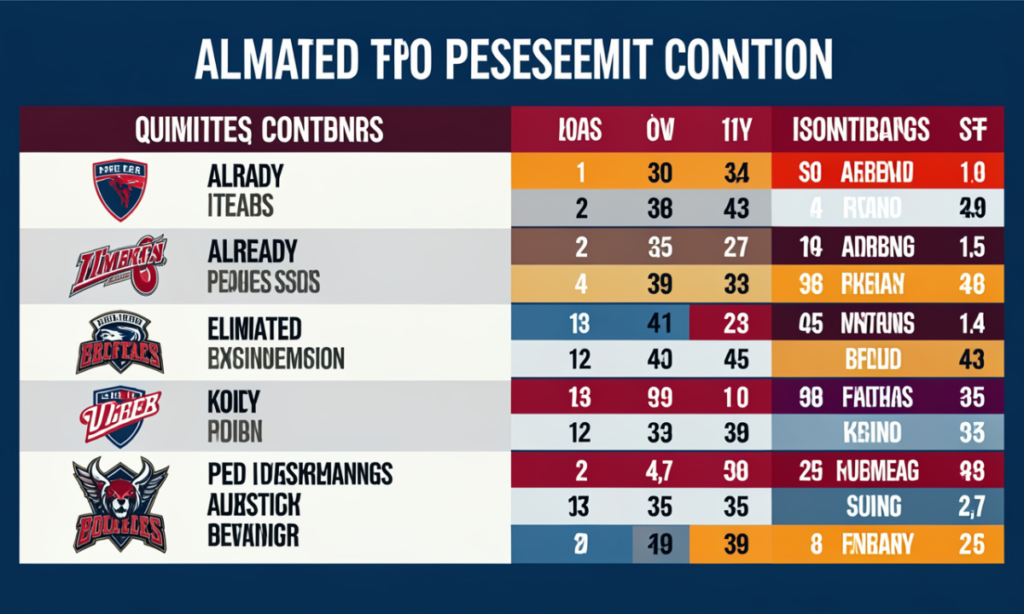 Which Teams have already been eliminated from Post Season Contention?