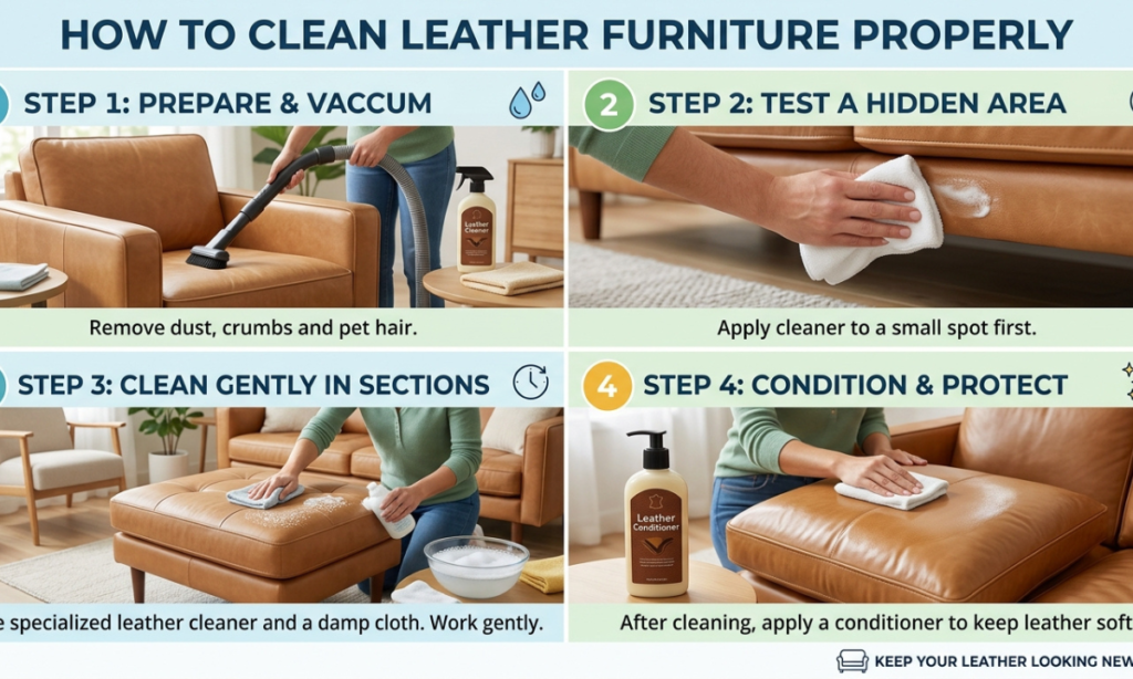 How to Clean Leather Furniture Properly: Easy Methods for Every Home